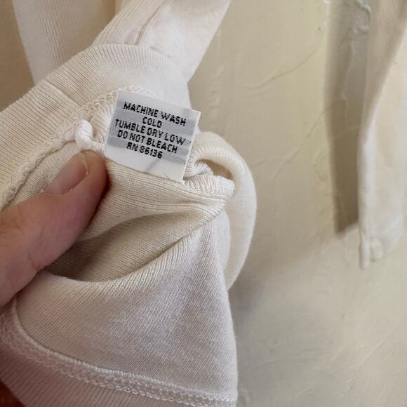 Bryn Walker Size S Top Tencel Blend Long Sleeve Ivory Basic Quiet Luxury READ - Picture 6 of 12